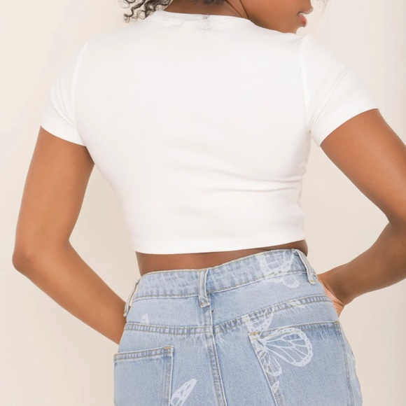 Basic Ridded Solid Crop top - Picture 5 of 5
